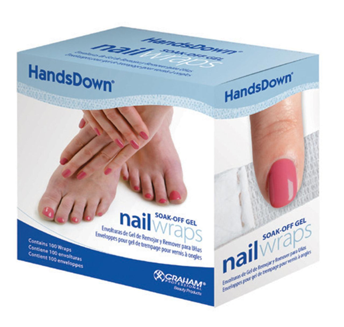 Graham Handsdown Soak-Off Gel Nail Wraps 100/Box