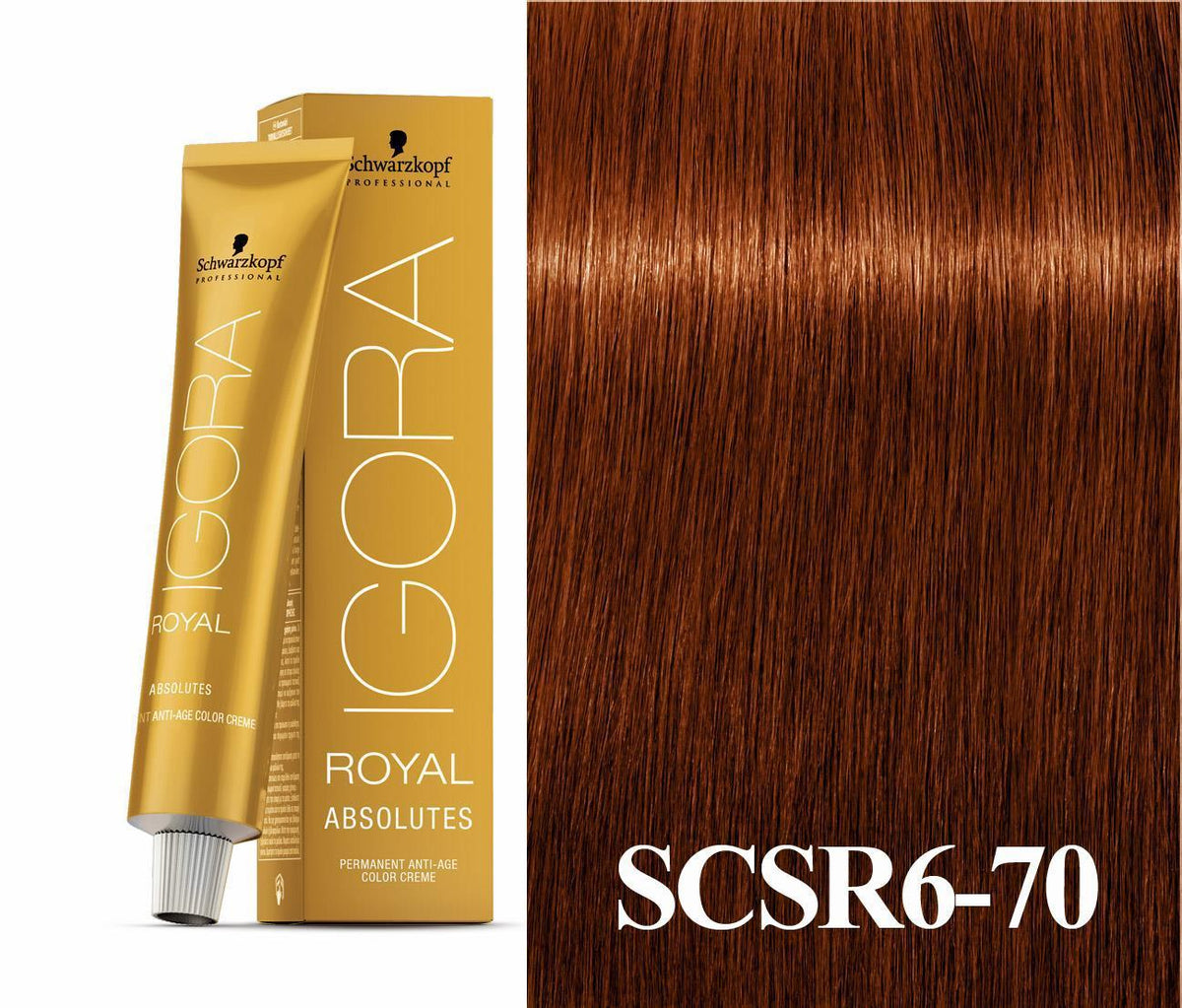 6-70 Light Brown Copper Natural Absolute Igora Royal